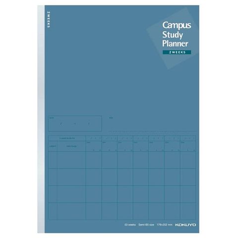 KOKUYO Campus 筆記本計畫罫B5-雙週時間軸-深藍