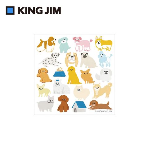 KING JIM pop up 立體貼紙 狗狗們 (POP002)