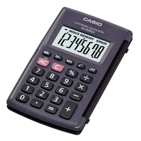 CASIO 卡西歐 8位數輕薄掀蓋式國家考試專用計算機HL-820LV-BK