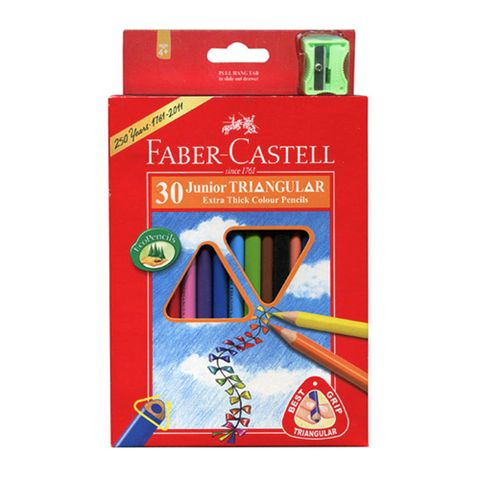 Faber-Castell 輝柏 德國 美術生指定用品 30色大三角色鉛筆組-附筆削