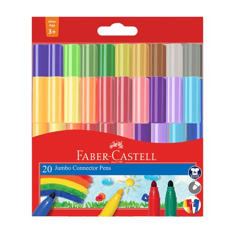 Faber-Castell 輝柏 德國 美術生指定用品  JUMBO 20色連接筆組