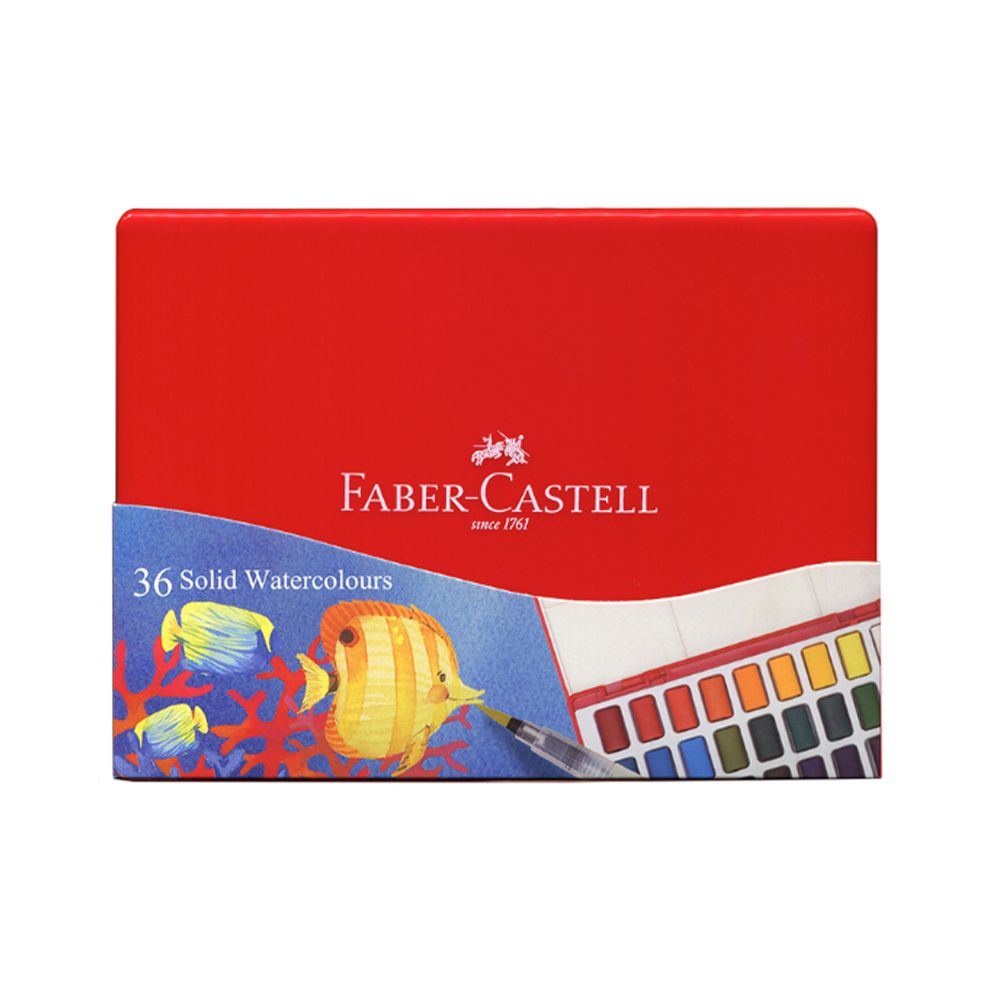 Faber-Castell 輝柏 德國 美術生指定用品 36色攜帶型水彩塊套組