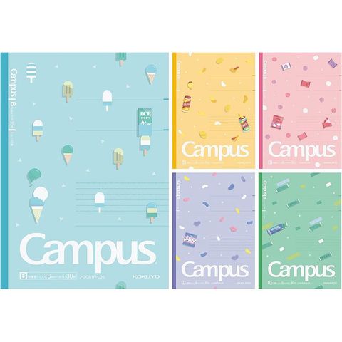 KOKUYO Campus 2023限定點線筆記本(5冊裝)- 點心