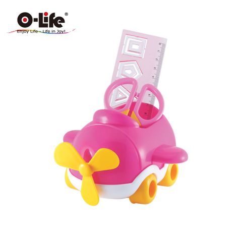【O-Life】造型置物收納盒(可愛飛機造型 筆筒 學童 文具收納盒 安全文具 桌面收納 禮物)