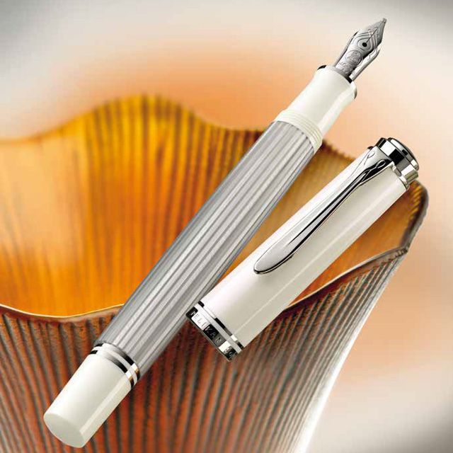 Pelikan 百利金   M405 系列鋼筆 / 銀白條紋 Silver White 限定款