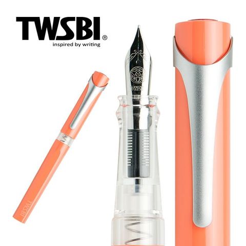 台灣 TWSBI 三文堂《SWIPE 系列鋼筆》珊瑚橙