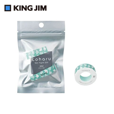 【KING JIM】TEPRA LITE 熱感式標籤薄膜自黏膠帶 11mm 鳥(TPT11-001)