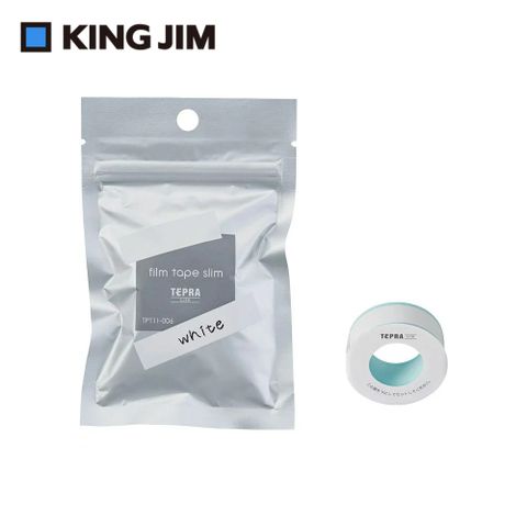 【KING JIM】TEPRA LITE 熱感式標籤薄膜自黏膠帶 11mm 白色(TPT11-006)