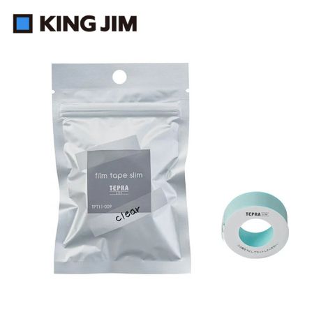 【KING JIM】TEPRA LITE 熱感式標籤薄膜自黏膠帶 11mm 透明(TPT11-009)
