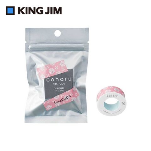 KING JIM TEPRA LITE 熱感式標籤薄膜自黏膠帶 15mm 花束(TPT15-002)