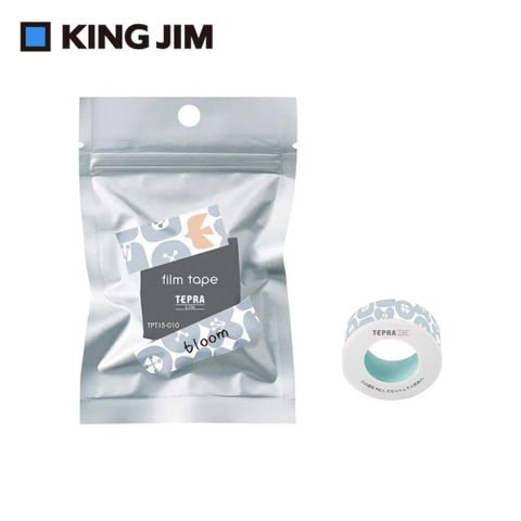 KING JIM TEPRA LITE 熱感式標籤薄膜自黏膠帶 15mm 盛開(TPT15-010)