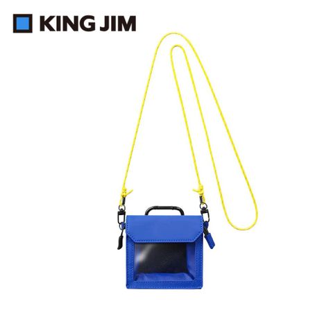 【KING JIM】Flatty One Mile多用途可斜背收納袋 mini 藍色 (5556-BL)