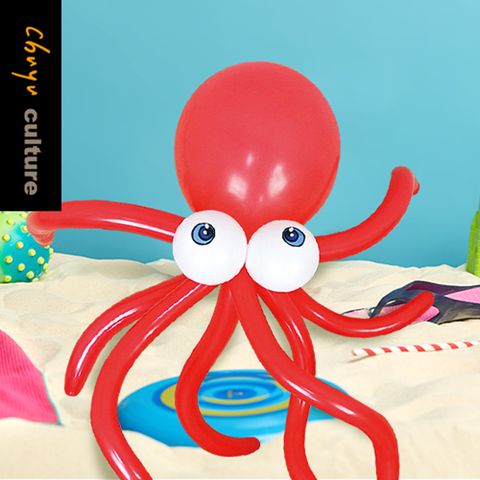 珠友 章魚氣球/小包裝/派對佈置/生日佈置/DIY氣球/造型氣球【2入】