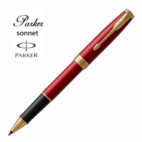PARKER 派克卓爾 紅桿白夾鋼珠筆