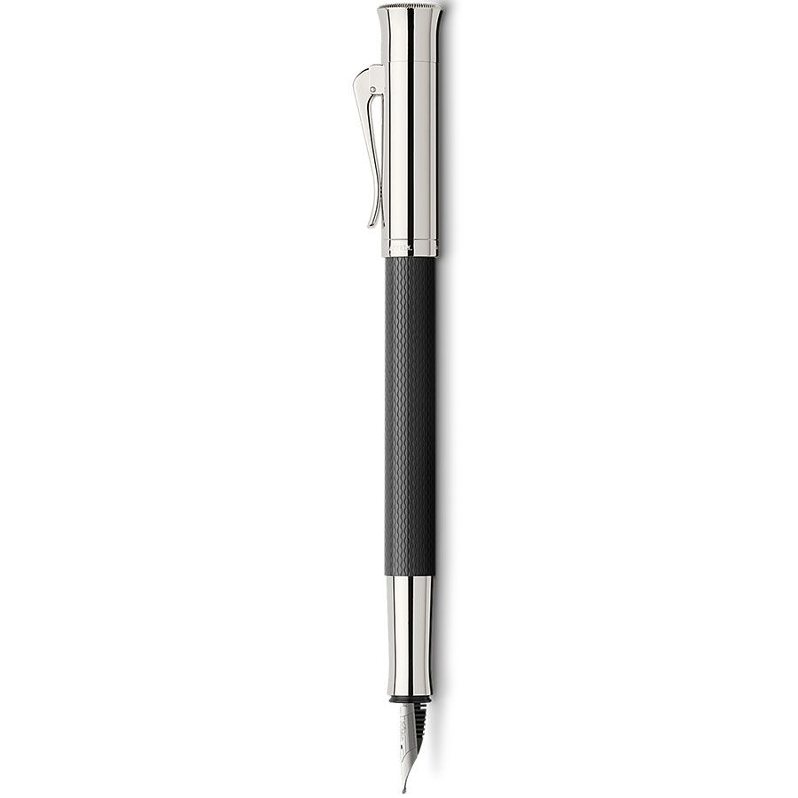 GRAF VON FABER-CASTELL 德國  繩紋飾 18K 鋼筆 黑