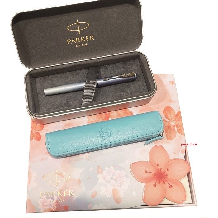 PARKER 派克  櫻花藍鋼筆禮盒組