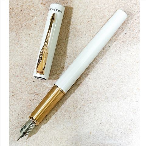 派克PARKER VECTOR 威雅 白桿金夾 鋼筆