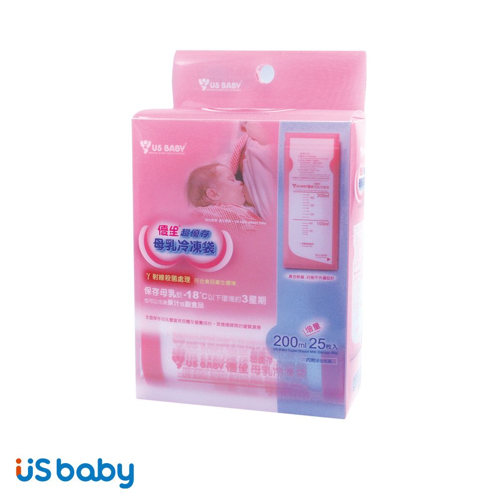 US BABY 優生  超優存母乳冷凍袋200ml/25入