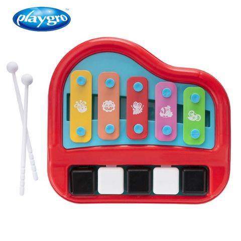 【Playgro 培高】二合一寶寶鐵琴