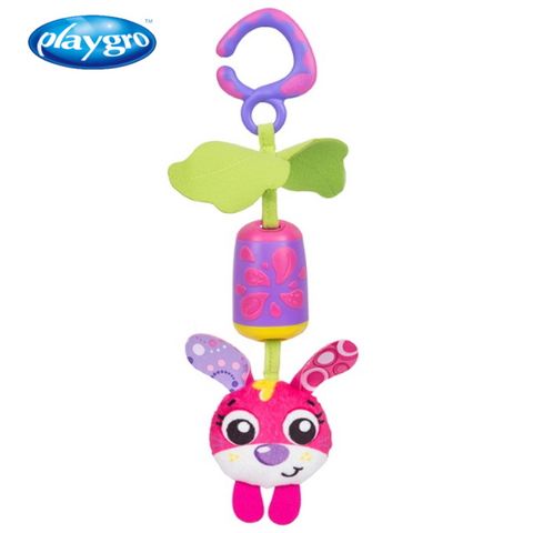 【Playgro 培高】鈴噹粉紅小兔