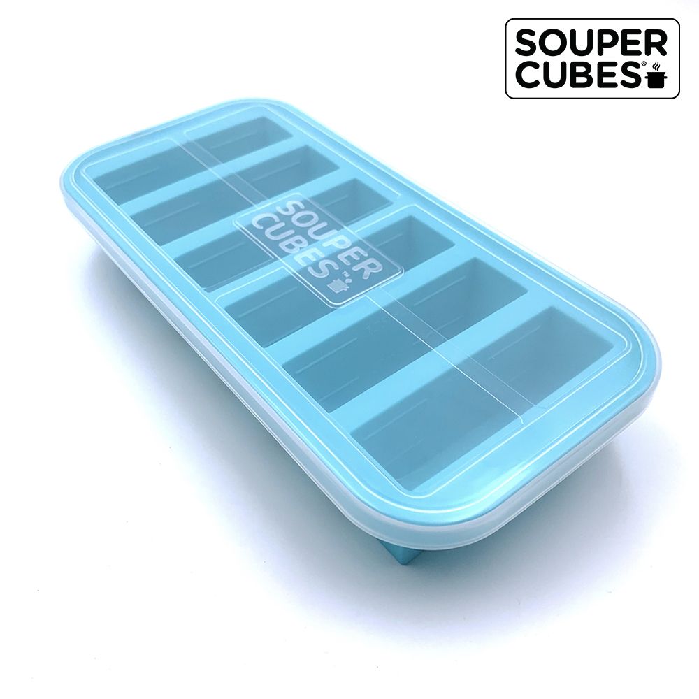 Souper Cubes 多功能食品級矽膠保鮮盒6格_湖水綠(500ML/格)