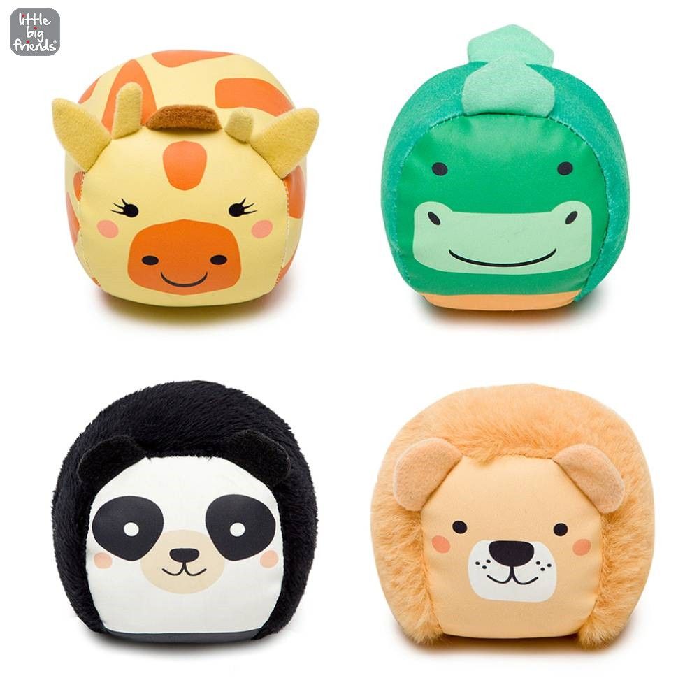 PU 【Little Big Friends】可愛動物皮球四件組/熱帶草原