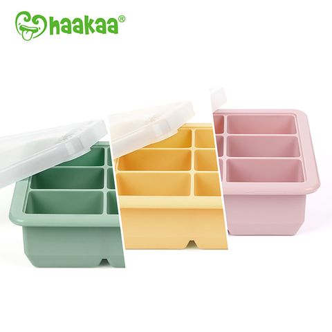 【紐西蘭Haakaa】6格矽膠副食品分裝盒/製冰盒 (原廠公司貨)