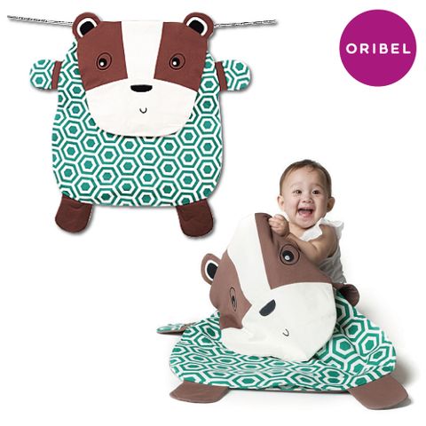 【ORIBEL奧麗貝】Peripop萌趣多功能萬用被/寶寶毯/收納袋-小棕熊