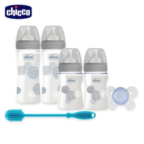 chicco 舒適哺乳玻璃奶瓶彌月禮盒