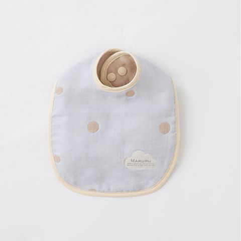 MARURU日本五層紗口水圍兜 (嬰兒藍) /五層紗口水巾