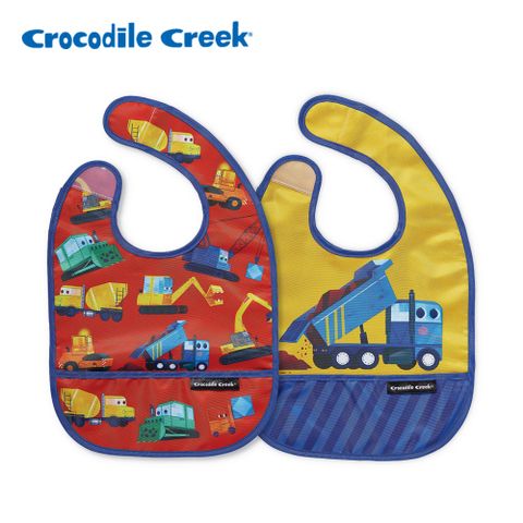 Crocodile 鱷魚牌 Creek　寶寶圍兜2入組-建築世界  寶寶吃飯的好朋友