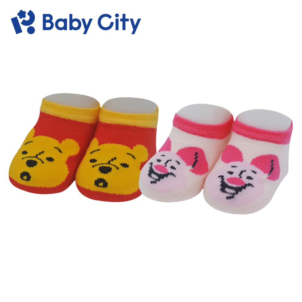 BabyCity 娃娃城 【Baby City】迪士尼魔術隱型襪2雙入(維尼.小豬)