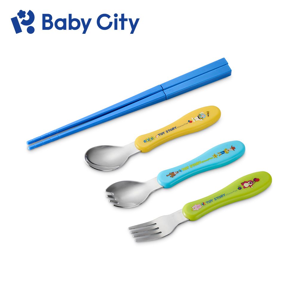 BabyCity 娃娃城 【Baby City 】迪士尼玩具總動員不銹鋼餐具學習組