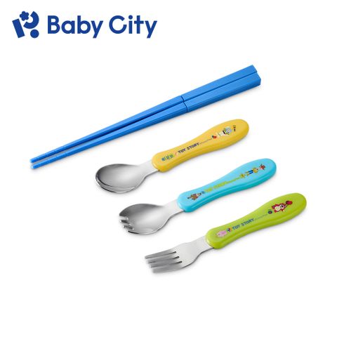 BabyCity 娃娃城 【Baby City 】迪士尼玩具總動員不銹鋼餐具學習組