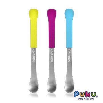 PUKU 2in1幼兒湯匙 (湖水藍/萊姆綠/葡萄紫)