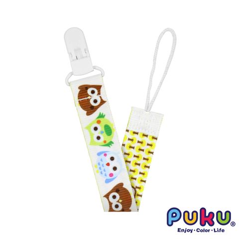 《PUKU》繽紛寬版防掉帶 _ 花花貓頭鷹