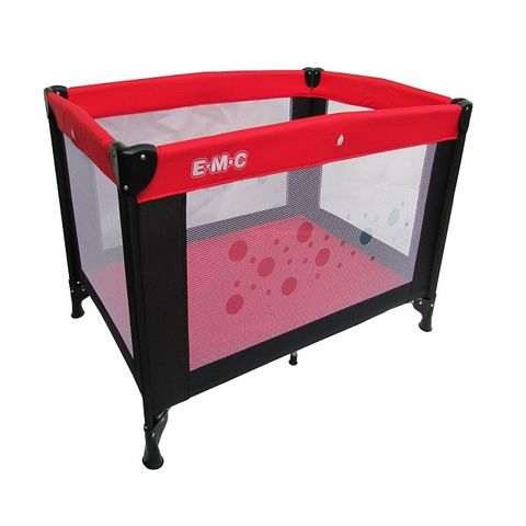 EMC輕巧型嬰兒床(具遊戲功能)★可隨時收納~超方便~有藍色、紅色、咖啡色、紅黑色、彩色可選