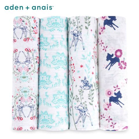 Aden & Anais 經典多功能包巾4入/小鹿斑比