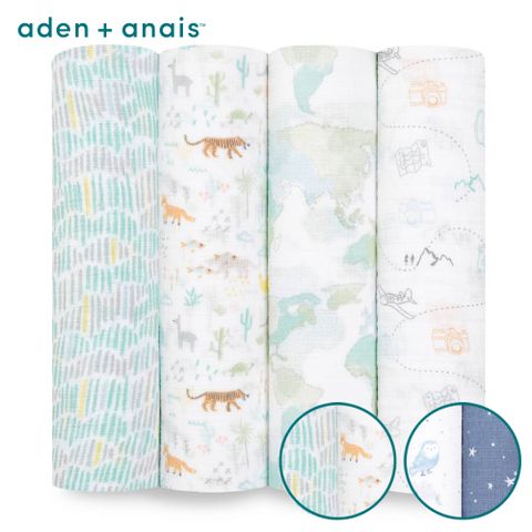 Aden & Anais 經典多功能包巾4入(2款)