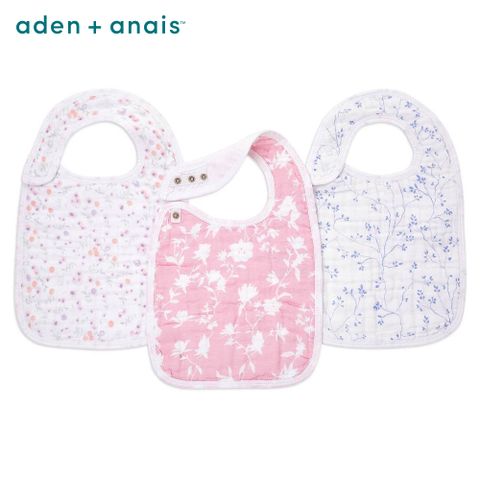 Aden & Anais 經典圍兜3入/雅致花柄