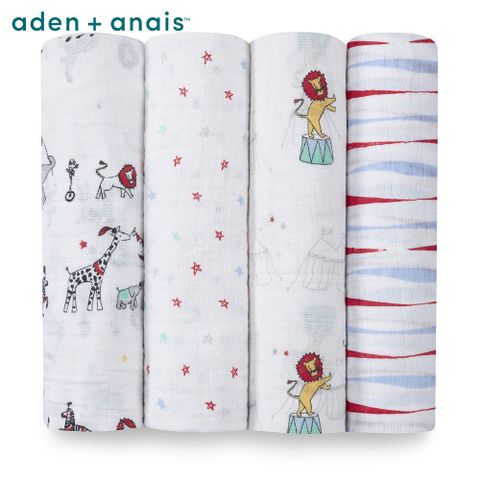 Aden & Anais 經典多功能包巾4入/復古馬戲團