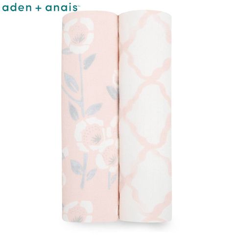 Aden & Anais 竹纖維多功能包巾2入/柔花絹染
