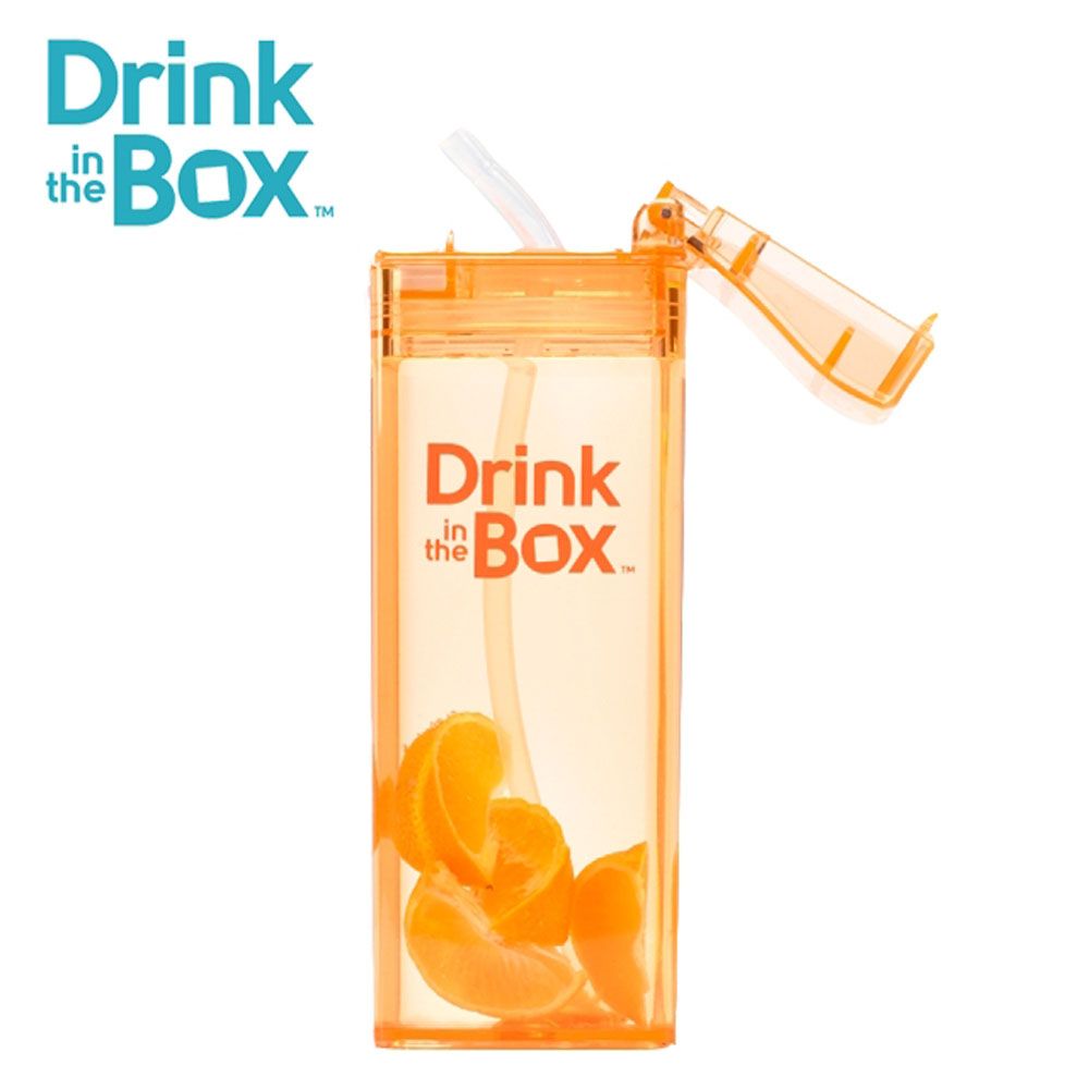 Drink in the box 　Tritan兒童運動吸管杯355ml-果凍橘  ~給孩子健康飲用好品質~