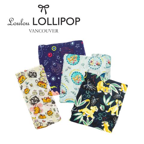 louloulollipop 迪士尼系列 Loulou Lollipop 加拿大竹纖維透氣包巾120x120cm-多款可選