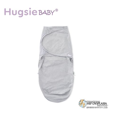 HUGSIE 好喜 HugsieBABY靜音袋鼠包巾(麻灰) (適用於0-4個月) 嬰兒包巾 懶人包巾 新生兒防驚嚇