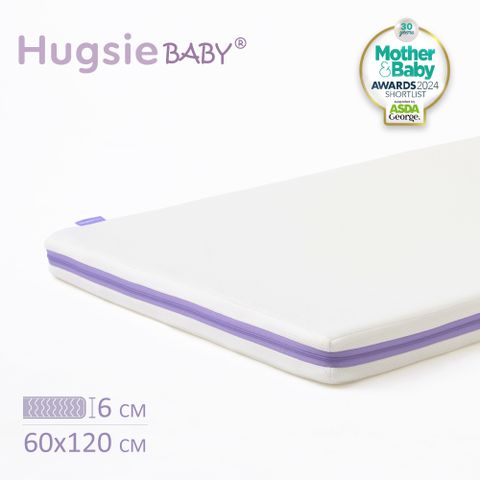HugsieBABY透氣水洗抗菌嬰兒床墊(附抗菌床單) 60×120 三年保固