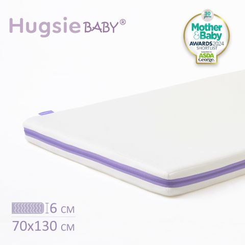HugsieBABY透氣水洗抗菌嬰兒床墊(附抗菌床單) 70×130 三年保固