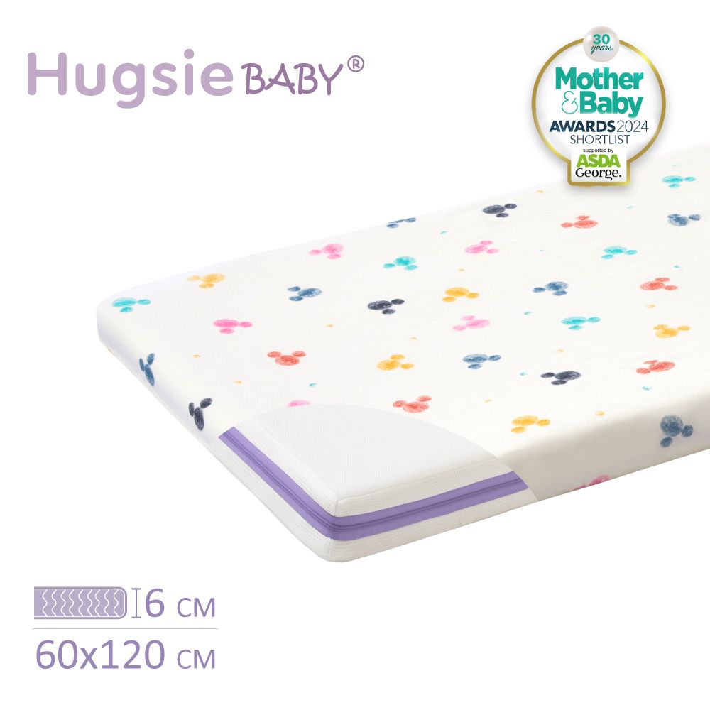 HUGSIE 好喜 HugsieBABY迪士尼系列透氣水洗嬰兒床墊(附贈迪士尼抗菌床單) 60x120 三年保固