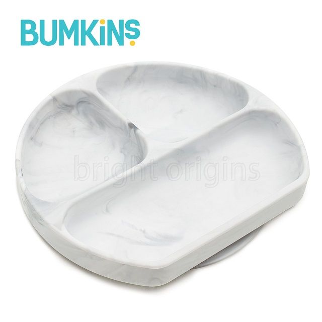 Bumkins 美國  矽膠餐盤(大理石紋)