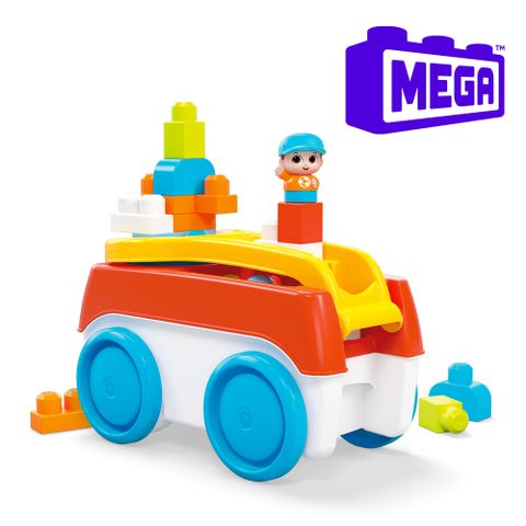 【奇哥】MEGA BLOKS 費雪美高旋轉積木車